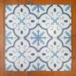 Blue pattern tiles